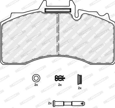 KIT BLOCS DE FREIN BPW FERODO TSB4309